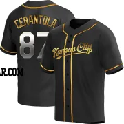 Eric Cerantola Youth Kansas City Royals Black Golden Replica Alternate Jersey