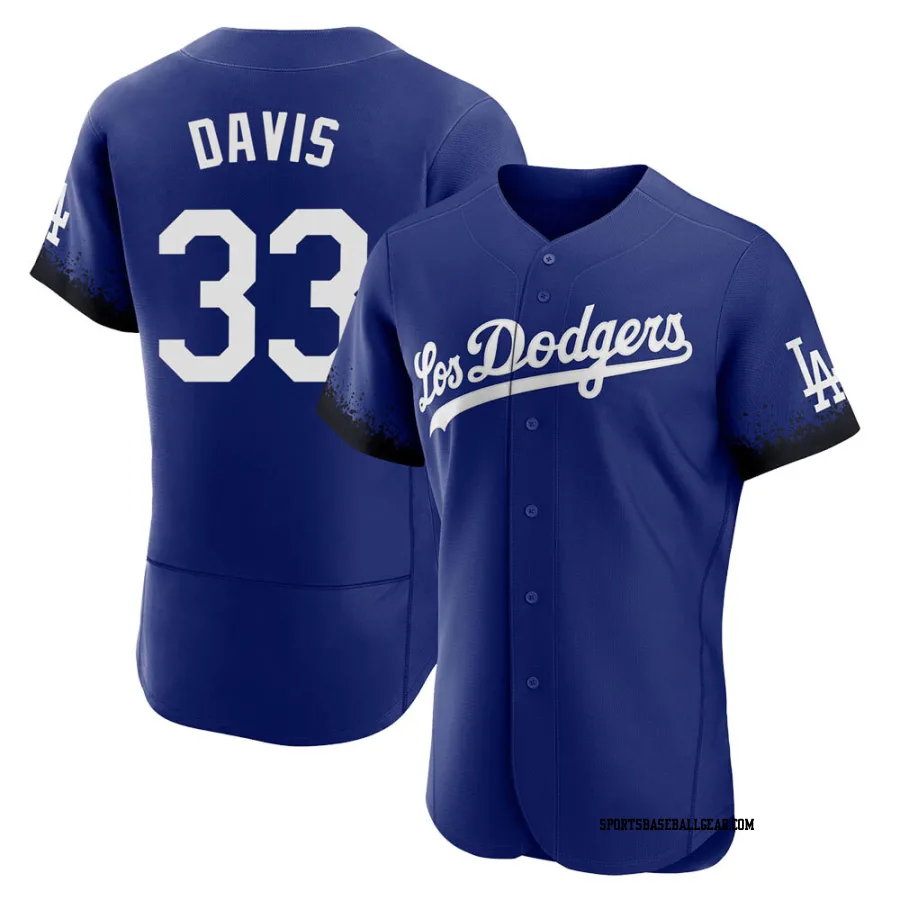 Eric Davis Men's Los Angeles Dodgers Royal Authentic 2021 City Connect Jersey