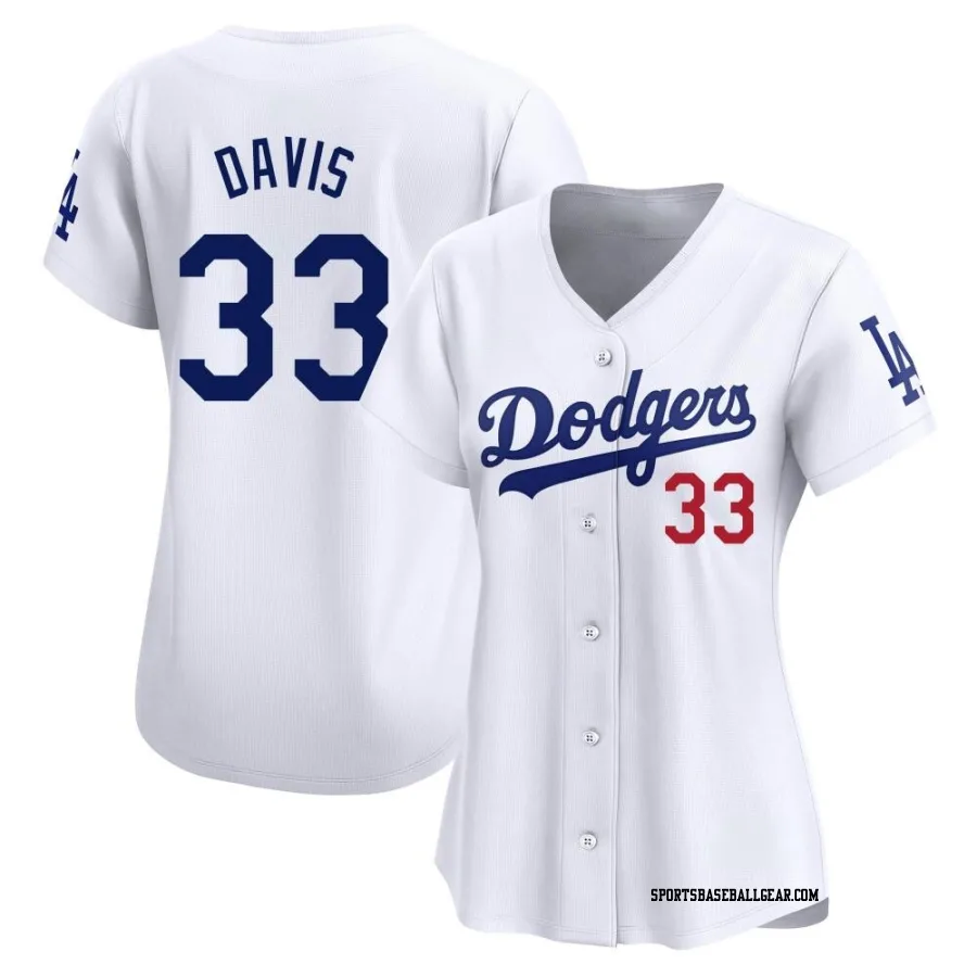 Eric Davis Women's Los Angeles Dodgers White Limited Home Jersey