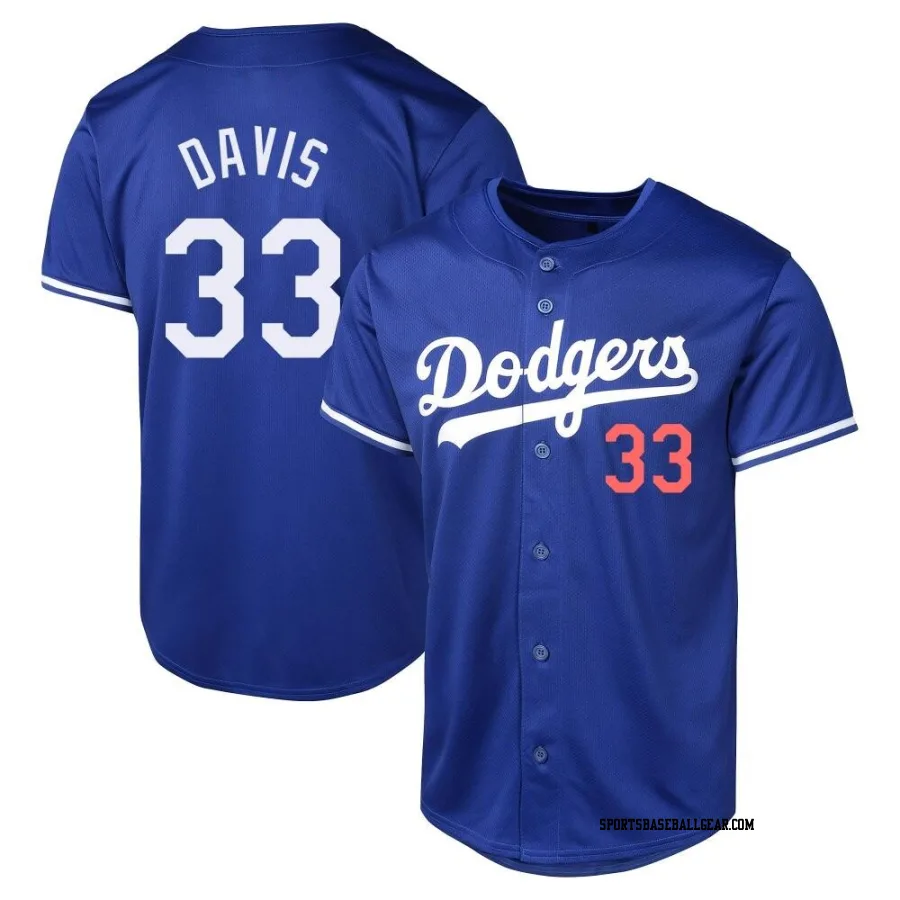 Eric Davis Youth Los Angeles Dodgers Royal Limited Alternate Jersey