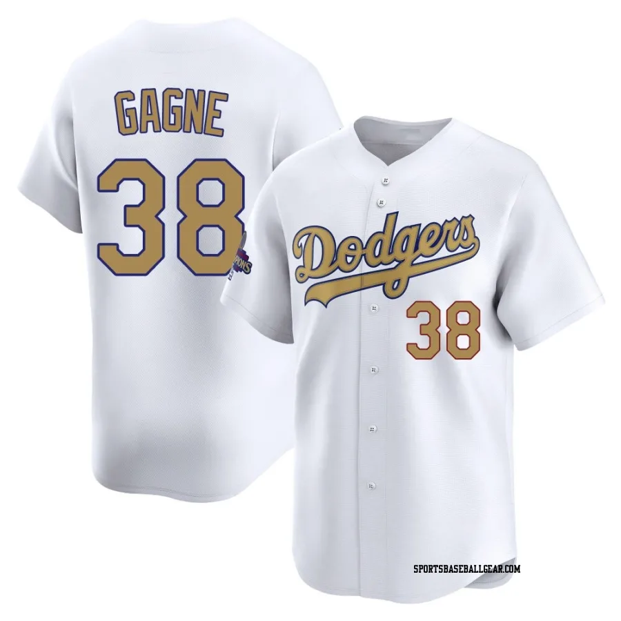 Eric Gagne Men's Los Angeles Dodgers Gold Limited White 2025 Collection Jersey
