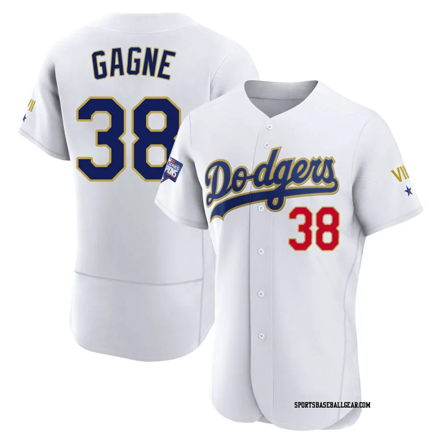 Eric Gagne Men's Los Angeles Dodgers White/Gold Authentic 2021 Gold Program Player Jersey