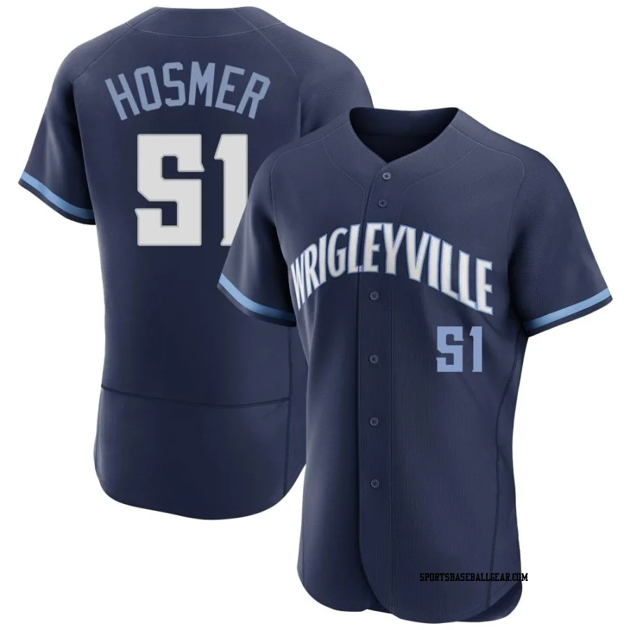 Eric Hosmer Men's Chicago Cubs Navy Authentic 2021 City Connect Jersey