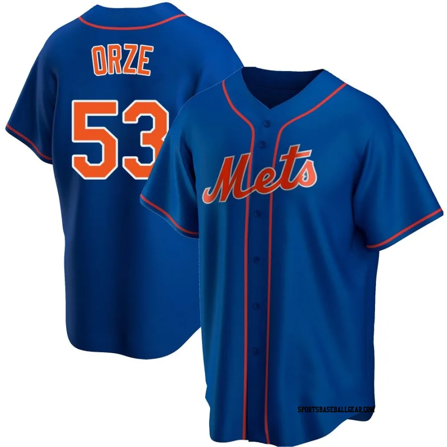 Eric Orze Men's New York Mets Royal Replica Alternate Jersey