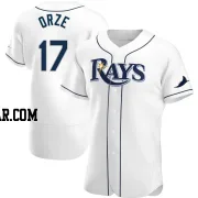 Eric Orze Men's Tampa Bay Rays White Authentic Home Jersey