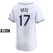 Eric Orze Men's Tampa Bay Rays White Elite Home Jersey