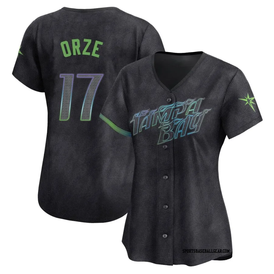 Eric Orze Women's Tampa Bay Rays Charcoal Limited 2024 City Connect Jersey