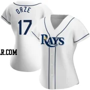 Eric Orze Women's Tampa Bay Rays White Authentic Home Jersey