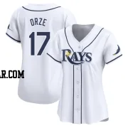 Eric Orze Women's Tampa Bay Rays White Limited Home Jersey