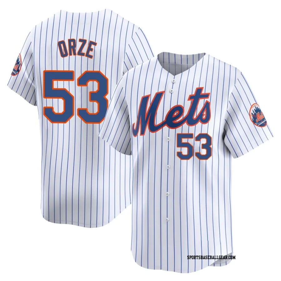 Eric Orze Youth New York Mets White Limited Home Jersey