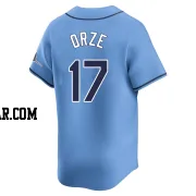 Eric Orze Youth Tampa Bay Rays Light Blue Limited Alternate Jersey