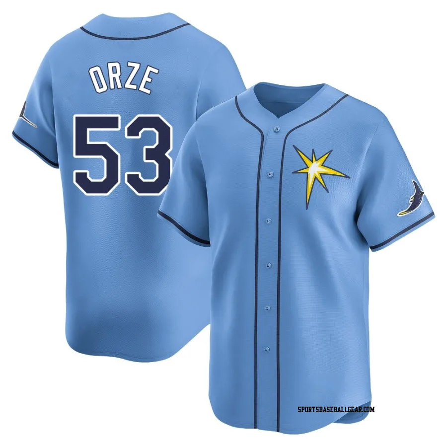 Eric Orze Youth Tampa Bay Rays Light Blue Limited Alternate Jersey