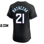 Eric Rataczak Men's Miami Marlins Black Elite Alternate Vapor Premier Jersey