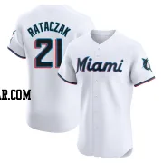 Eric Rataczak Men's Miami Marlins White Elite Home Jersey