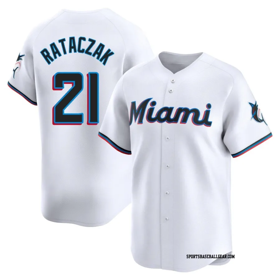 Eric Rataczak Men's Miami Marlins White Limited Home Jersey