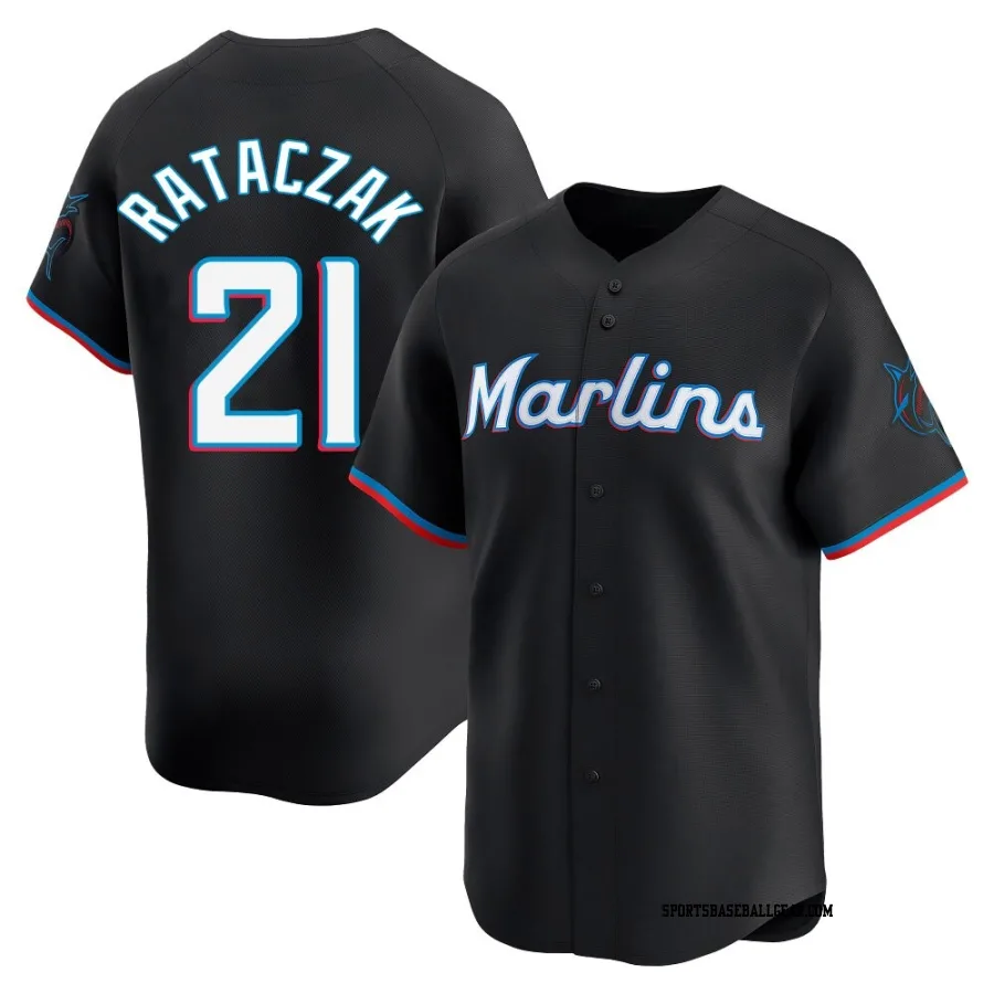 Eric Rataczak Youth Miami Marlins Black Limited Alternate Jersey