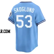 Eric Skoglund Men's Kansas City Royals Light Blue Limited Throwback Cooperstown Collection Jersey