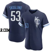 Eric Skoglund Men's Kansas City Royals Navy Authentic 2022 City Connect Jersey