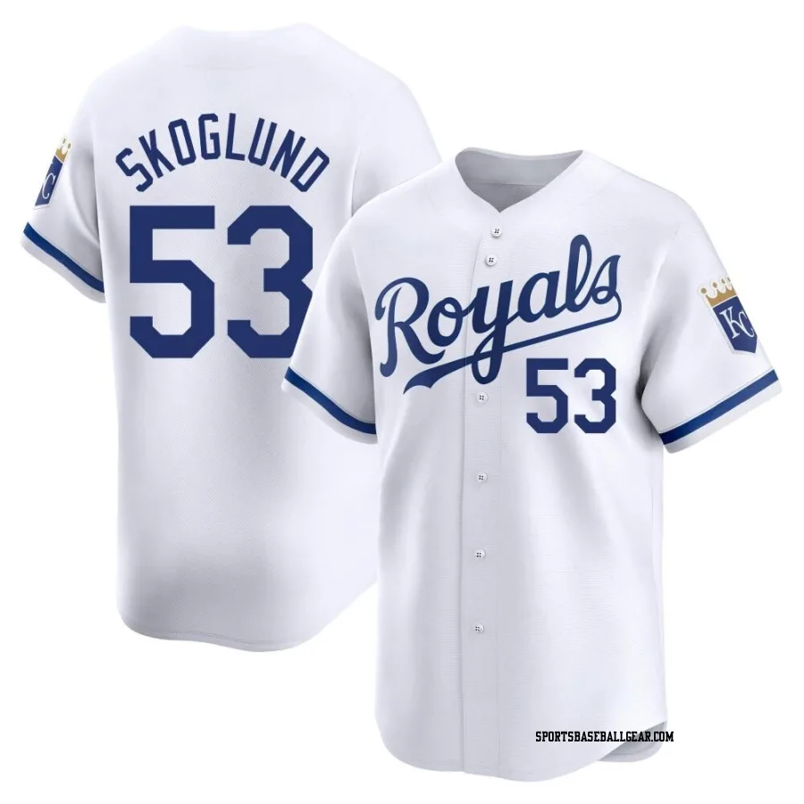 Eric Skoglund Men's Kansas City Royals White Limited Home Jersey