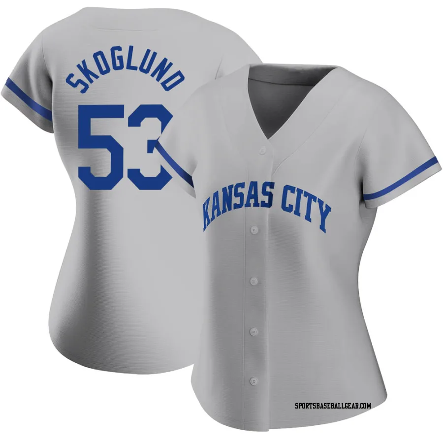 Eric Skoglund Women's Kansas City Royals Gray Authentic 2022 Road Jersey