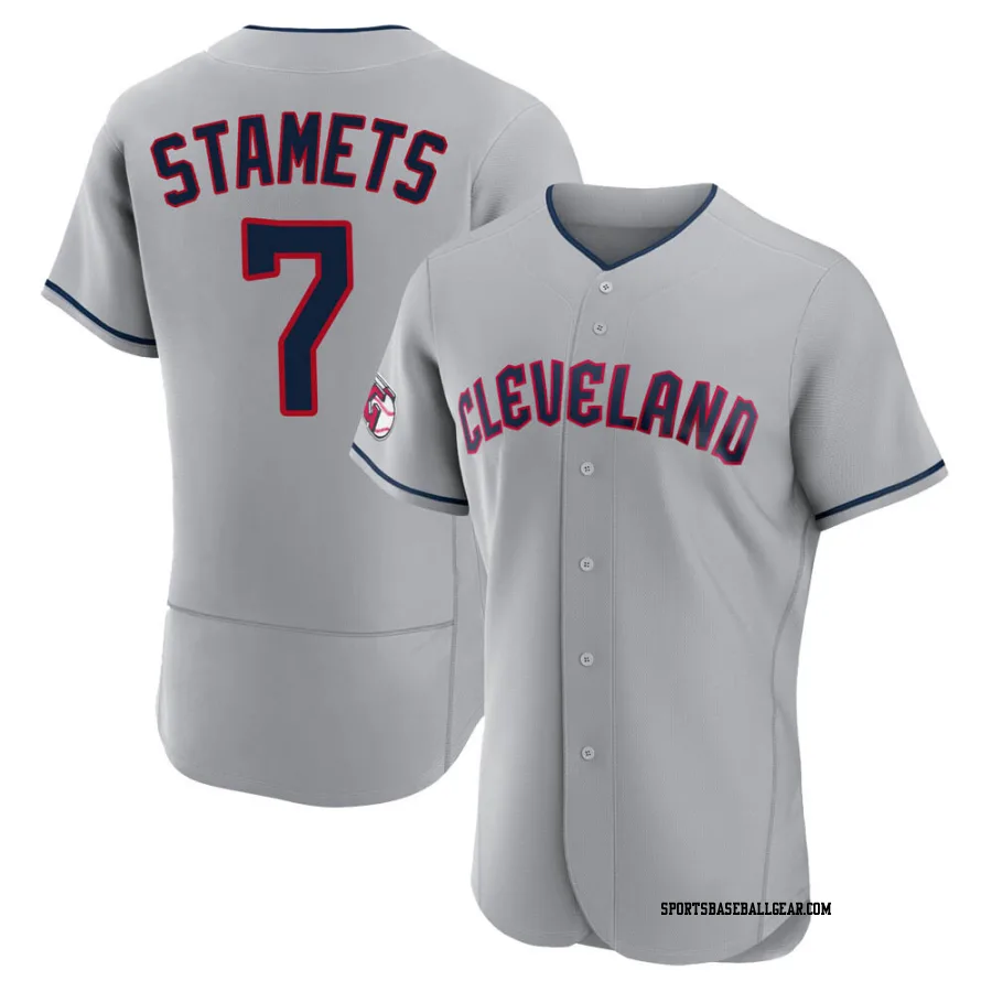 Eric Stamets Men's Cleveland Guardians Gray Authentic Road Jersey