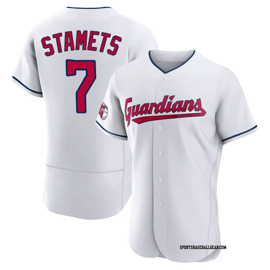 Eric Stamets Men's Cleveland Guardians White Authentic Home Jersey