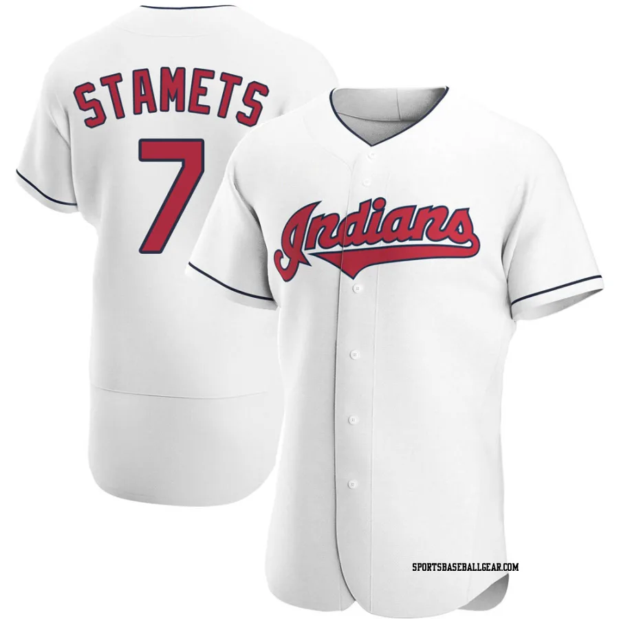 Eric Stamets Men's Cleveland Guardians White Authentic Home Jersey