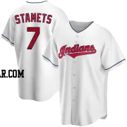 Eric Stamets Youth Cleveland Guardians White Replica Home Jersey