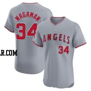 Eric Wagaman Men's Los Angeles Angels Gray Elite Road Jersey