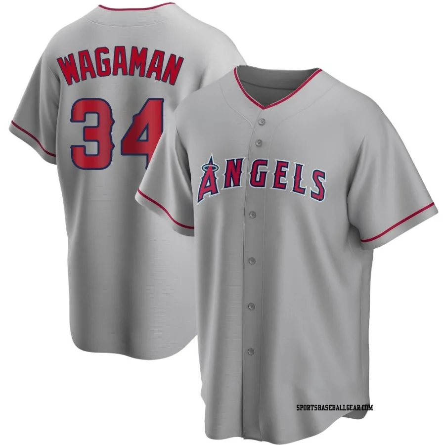 Eric Wagaman Men's Los Angeles Angels Replica Silver Road Jersey