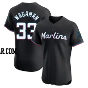 Eric Wagaman Men's Miami Marlins Black Elite Alternate Vapor Premier Jersey
