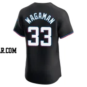 Eric Wagaman Men's Miami Marlins Black Elite Alternate Vapor Premier Jersey