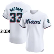 Eric Wagaman Men's Miami Marlins White Elite Home Jersey