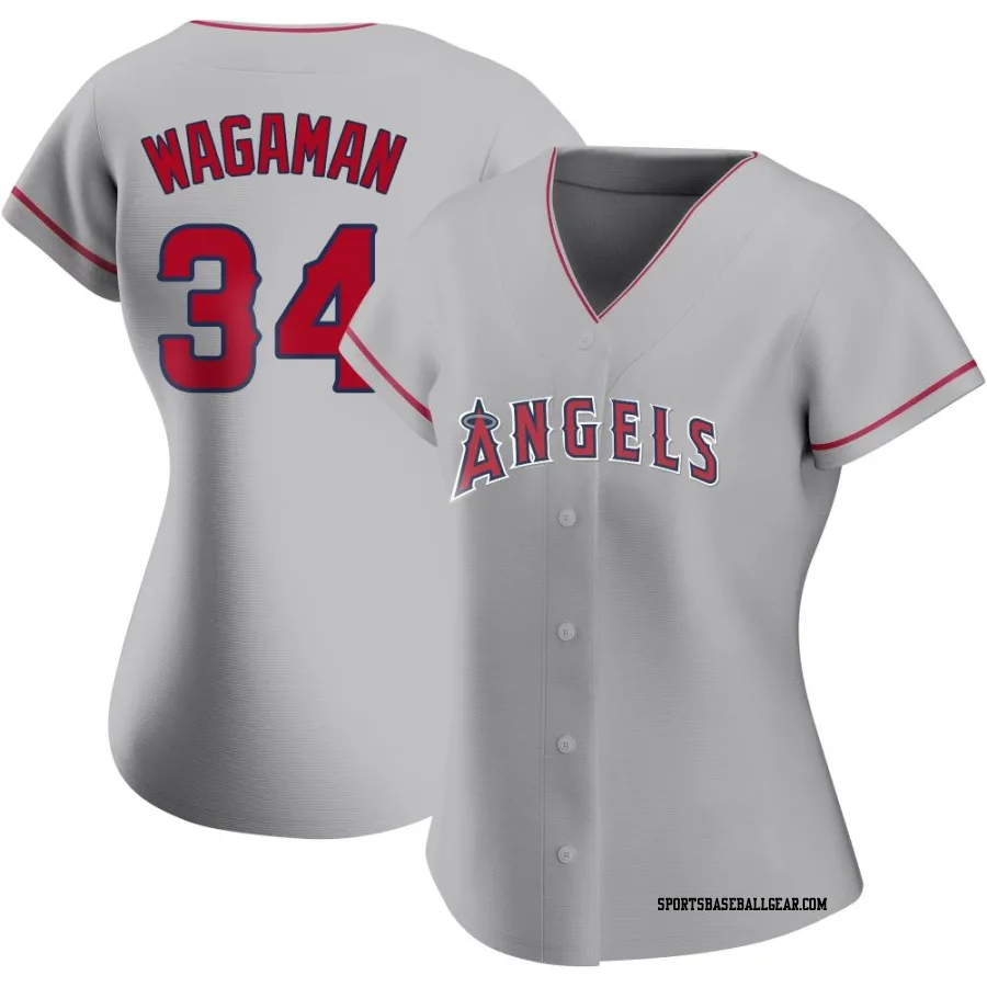 Eric Wagaman Women's Los Angeles Angels Authentic Silver Road Jersey