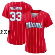 Eric Wagaman Women's Miami Marlins Red Replica 2021 City Connect Jersey