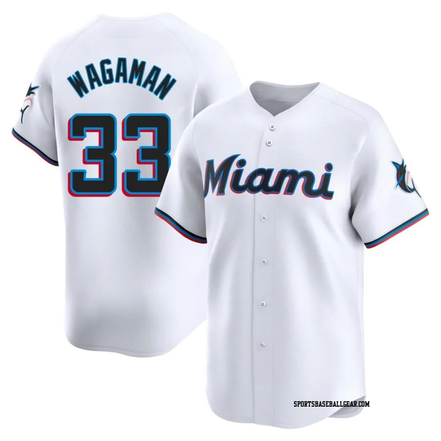 Eric Wagaman Youth Miami Marlins White Limited Home Jersey