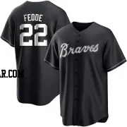 Erick Fedde Men's Atlanta Braves Black/White Replica Jersey