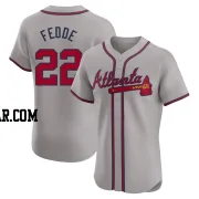Erick Fedde Men's Atlanta Braves Gray Elite Road Jersey