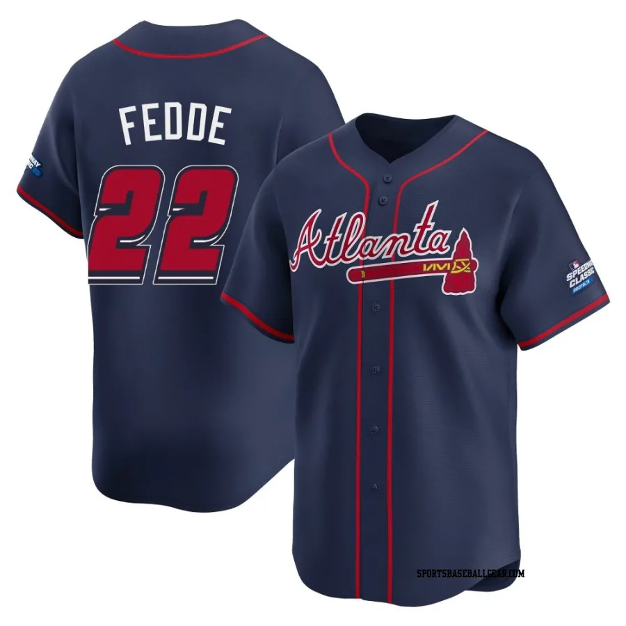 Erick Fedde Men's Atlanta Braves Navy Limited 2025 Speedway Classic Alternate Jersey