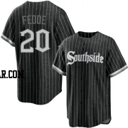 Erick Fedde Men's Chicago White Sox Black Replica 2021 City Connect Jersey