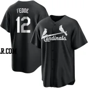 Erick Fedde Men's St. Louis Cardinals Black/White Replica Jersey