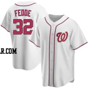 Erick Fedde Men's Washington Nationals White Replica Home Jersey