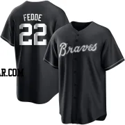 Erick Fedde Youth Atlanta Braves Black/White Replica Jersey