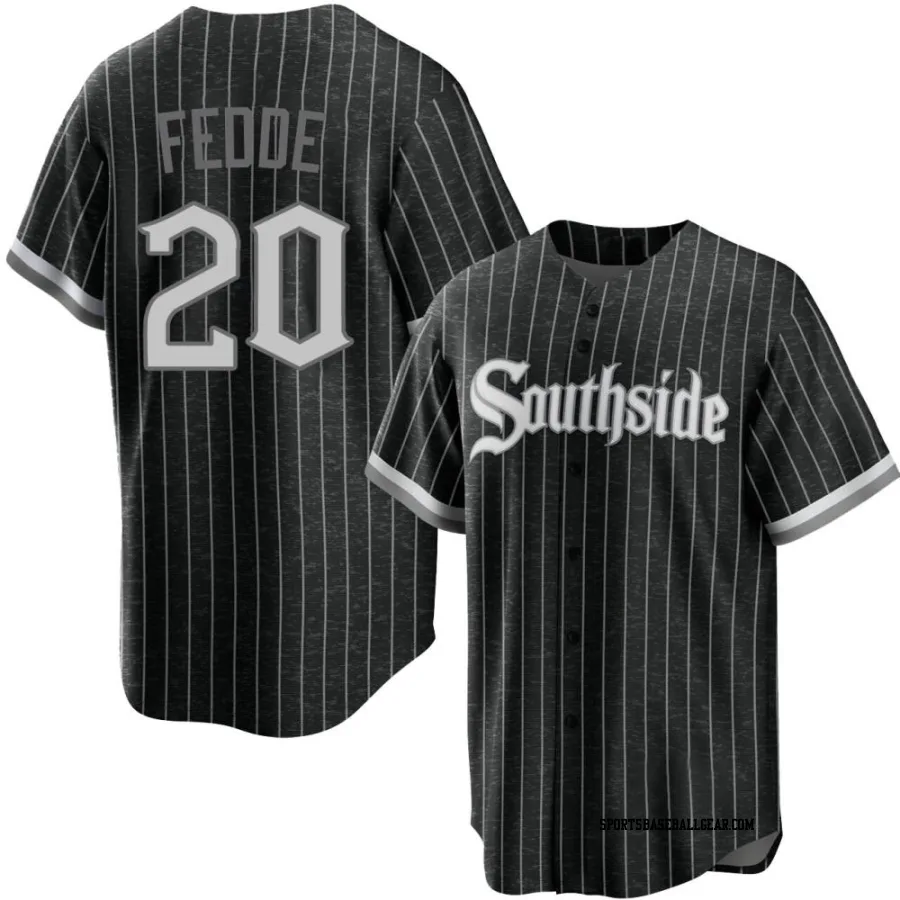 Erick Fedde Youth Chicago White Sox Black Replica 2021 City Connect Jersey