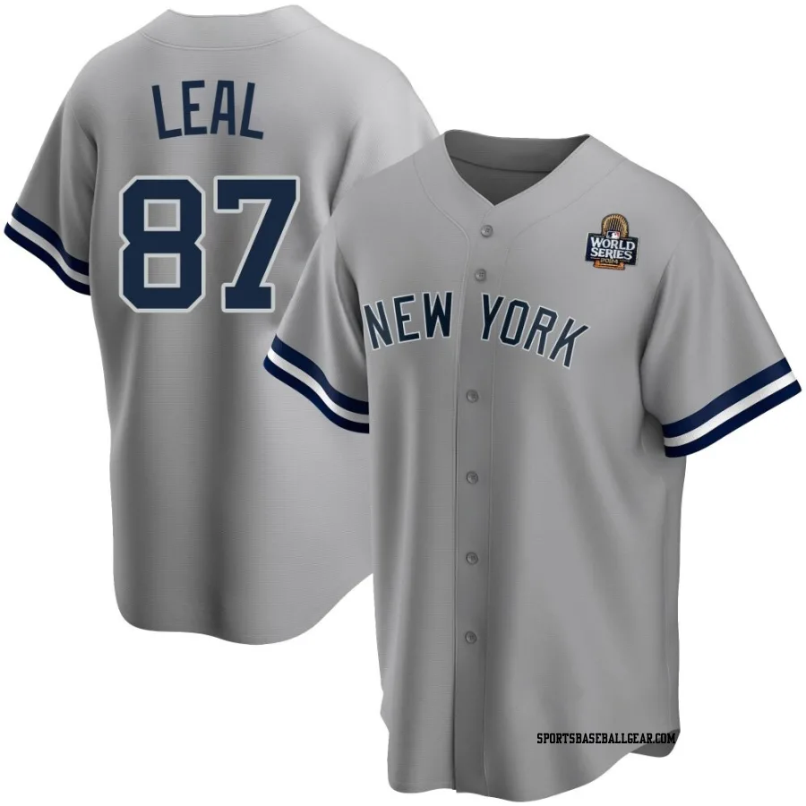 Erick Leal Men's New York Yankees Gray Replica Road Name 2024 World Series Jersey