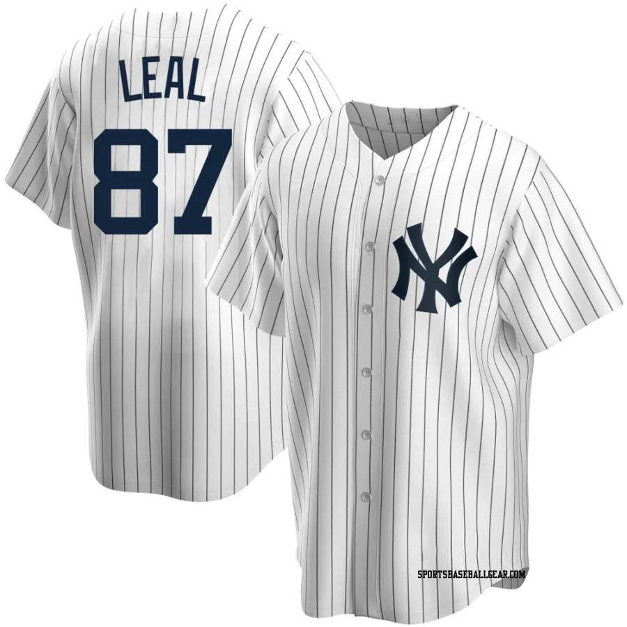 Erick Leal Men's New York Yankees White Replica Home Jersey