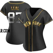 Erick Leal Women's New York Yankees Black Golden Replica Alternate Jersey