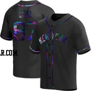 Erick Leal Youth New York Yankees Black Holographic Replica Alternate Jersey
