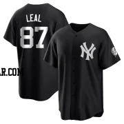 Erick Leal Youth New York Yankees Black/White Replica Jersey