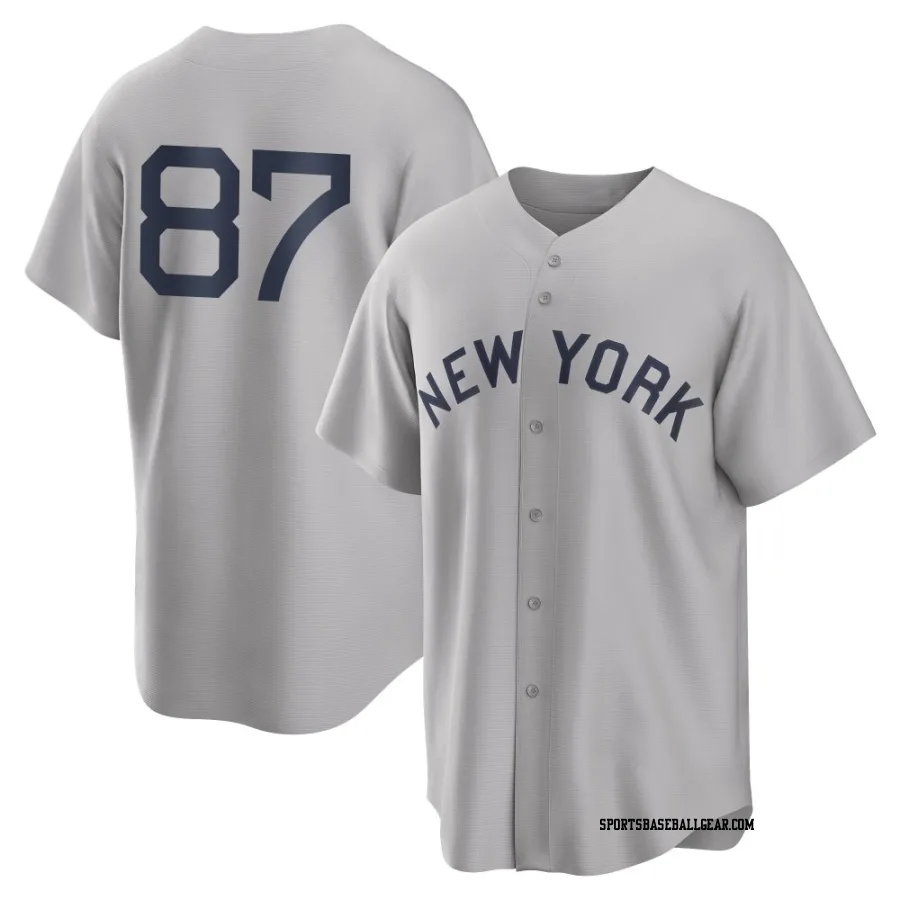 Erick Leal Youth New York Yankees Gray Replica 2021 Field of Dreams Jersey
